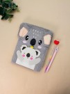 Блокнот плюшевый «Koala», grey, 21,5х15 см, плотность 70 гр.