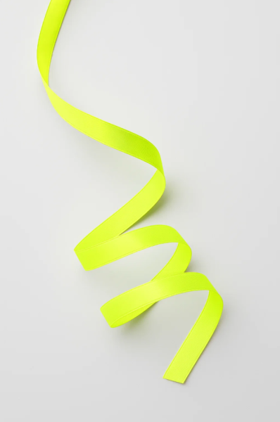 Лента для декора и подарков "Ribbon of Joy", neon light green (1 см*1 м) 