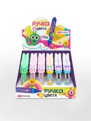 Разноцветная мини-ручка 4 в 1 "Cute bunnies", mix, шоу-бокс ПО ПЛАНУ. 36 шт.