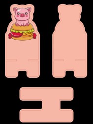 Подставка под телефон/планшет «Pig hamburger»