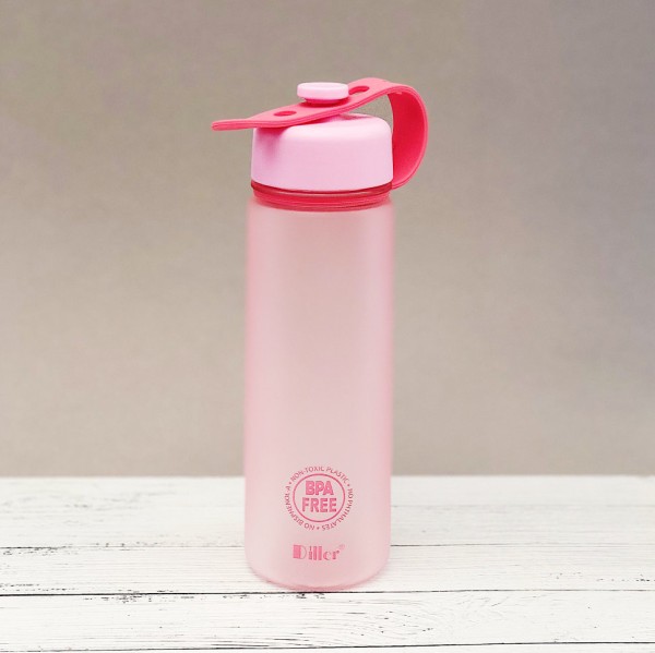Бутылка спортивная матовая, pink (600ml) 