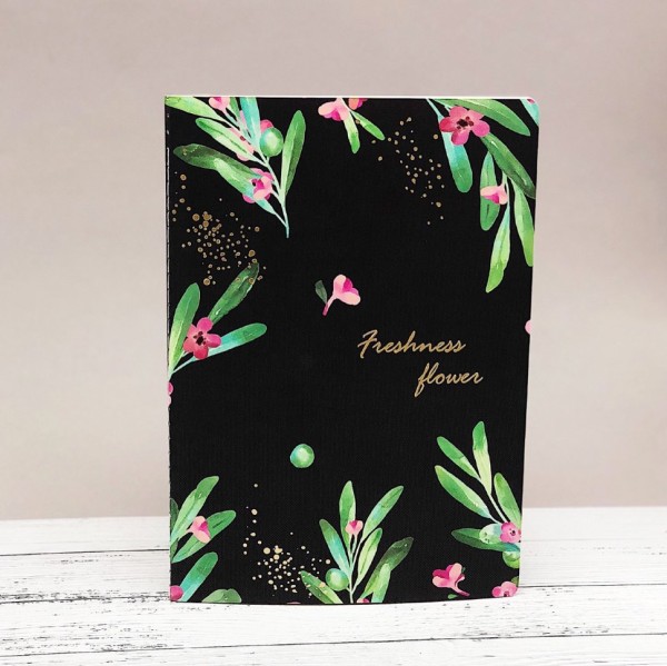 Тетрадь "Freshness flower" black 