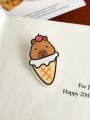 Значок акриловый iLikeGift "Capybara - ice cream"
