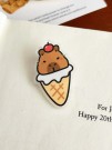 Значок акриловый iLikeGift "Capybara - ice cream"