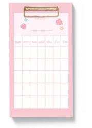Блок для заметок с зажимом "Cute month", 30 л. 10*18 см
