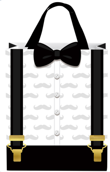 Пакет подарочный «Business suit», men's suspenders (26*32*12.5) 