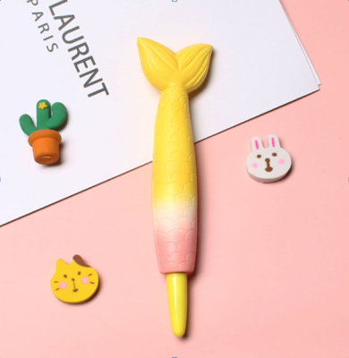 Ручка-сквиш "Mermaid tail", yellow