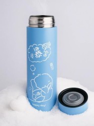 Термос с датчиком температуры «Nice animal», blue (500 ml)