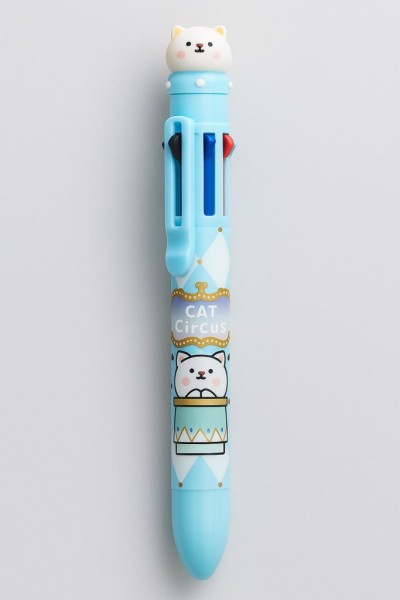 Разноцветная ручка 8 в 1 "Cute kitty", blue 