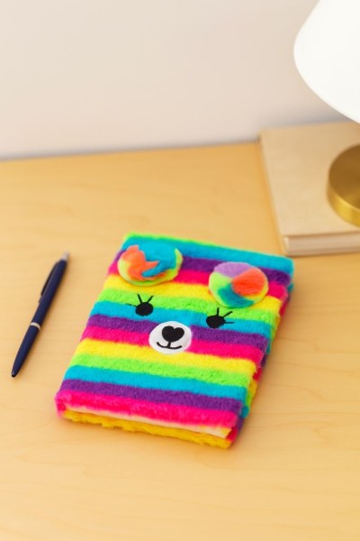 Блокнот плюшевый «Rainbow mouse», rainbow, 21,5х15 см, плотность 70 гр. 