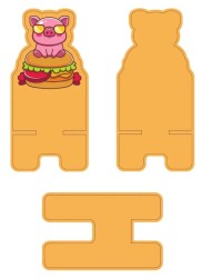 Подставка под телефон/планшет «Pig hamburger glasses»