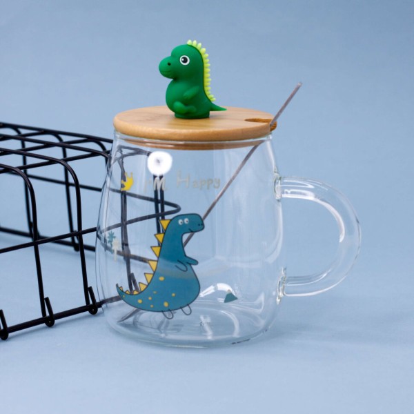 Кружка "Glass Dino", blue (400 мл) 