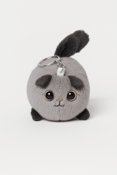 Плюшевый брелок "Sweet cat", grey (10 см)