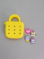 Брелок-сумочка с джиббитсами "Cool bag", yellow (9*12 см)
