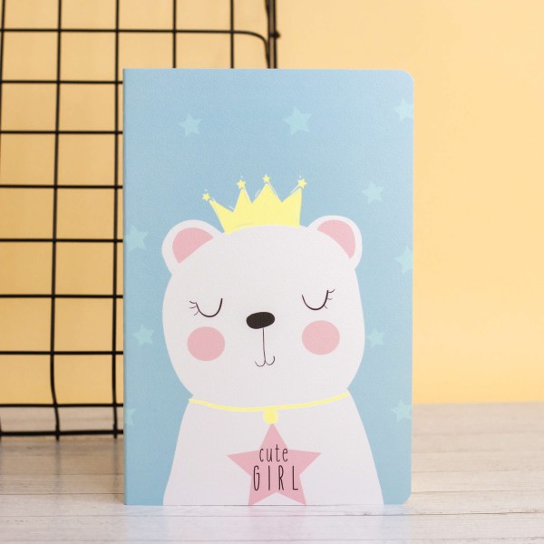 Тетрадь (A5) "Dreamy polar bear", blue (13.5*20.5) 