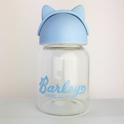 Бутылка "Barley" котик blue
