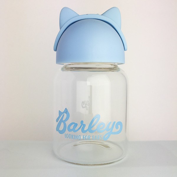 Бутылка "Barley" котик blue 