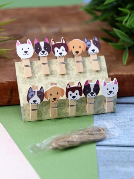 Прищепки "Dogs", mix color 