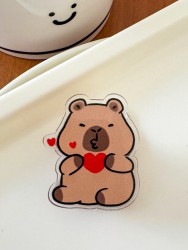 Значок акриловый iLikeGift "Capybara and the Heart"