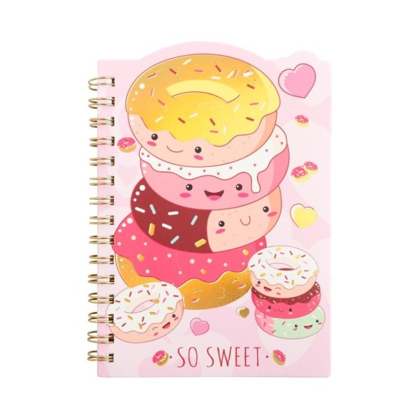 Блокнот на спирали (B6) "Sweet donut", pink (13*18) 