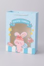 Пакет подарочный (M) "Lovely rabbit", blue (33*25*12)
