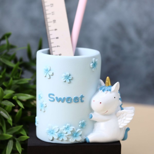 Подставка для канцелярских принадлежностей «Sweet unicorn», blue 