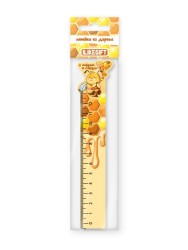 Линейка ECO из дерева ILikeGift "С мёдом в сердце"