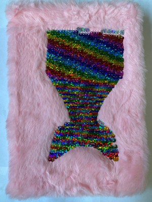 Блокнот плюшевый "Mermaid tail", mix, 21,5х15 см, плотность 80 гр.