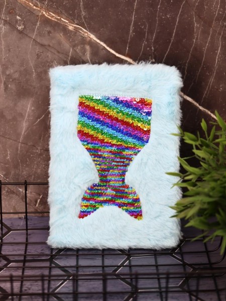 Блокнот плюшевый "Mermaid tail", mix, 21,5х15 см, плотность 80 гр. 