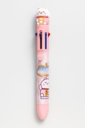 Разноцветная ручка 8 в 1 "Strict cat", pink