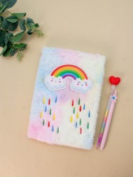 Блокнот плюшевый «Rainy day», rainbow, 21,5х15 см, плотность 70 гр.