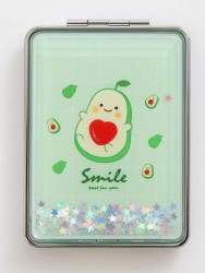 Зеркало-шейкер раскладное "Sparkles avocado" one (8*6 см)