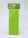 Трубочки одноразовые для напитков 25 шт. "Party go", green (197 мм)