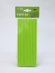 Трубочки одноразовые для напитков 25 шт. "Party go", green (197 мм)