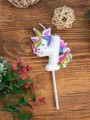 Свеча для торта "Unicorn" цифра 4, (6 см)