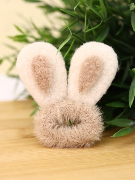 Резинка для волос "Fluffy ears", brown, 