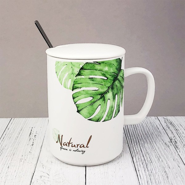 Кружка "Green leaves" (460ml) 