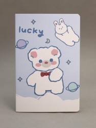 Блокнот (А5) "Lucky bear and bunny", blue (14.5*21)