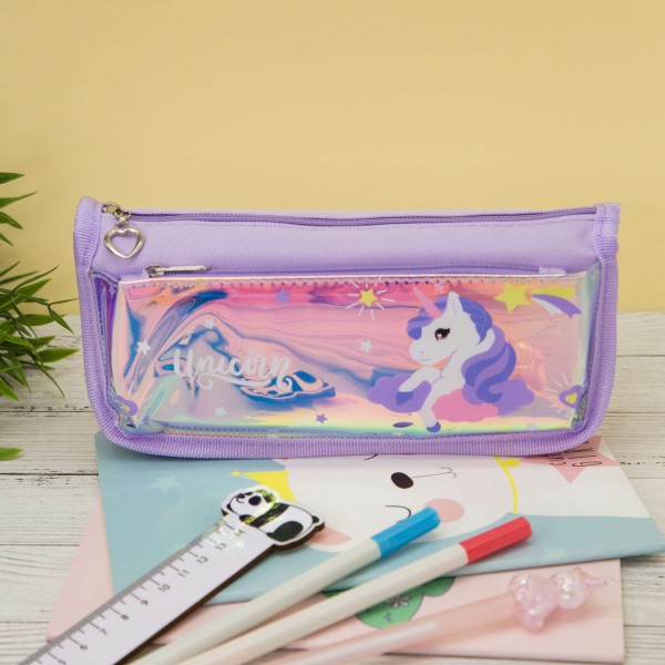 Пенал "Colorful unicorn", purple 