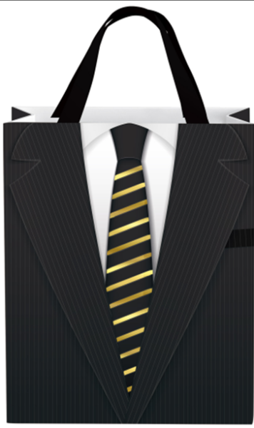 Пакет подарочный «Business suit», necktie (18*23*10) 