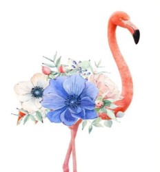 Алмазная мозаика "Фламинго", 15х20 см