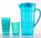 Набор для напитков (кувшин 1500 мл + 4 стакана 300 мл) "Simple set", blue