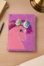 Блокнот плюшевый "Unicorn bow", purple, 21х15 см, плотность 80 гр.