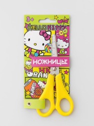 Ножницы детские "Hello Kitty" 13 см, с линейкой, mix
