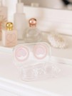 Контейнер для линз «Circle hearts», pink