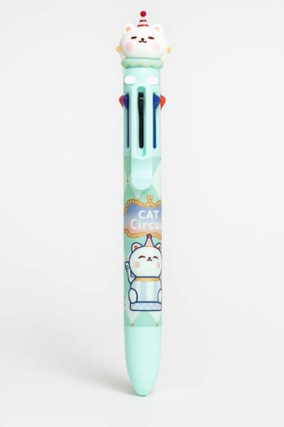 Разноцветная ручка 8 в 1 "The disgruntled cat", blue 