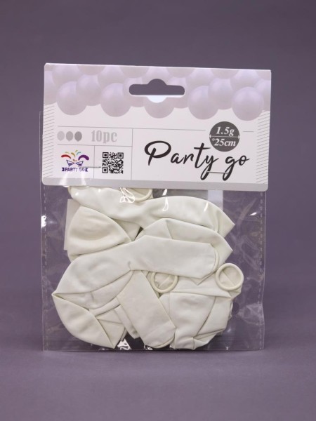Набор воздушных шаров 10 шт. "Timeless", white (25 см) 