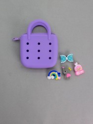 Брелок-сумочка с джиббитсами "Cool bag", purple (9*12 см)