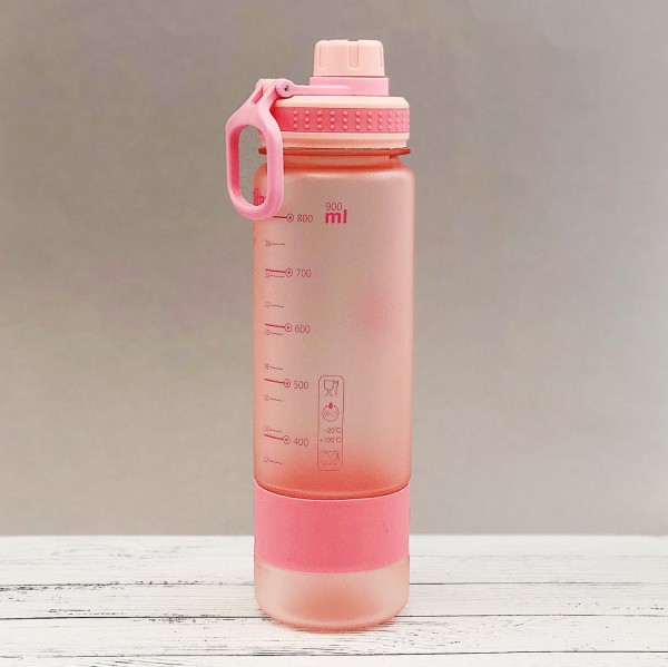 Бутылка с силиконовой вставкой, pink (900ml) 