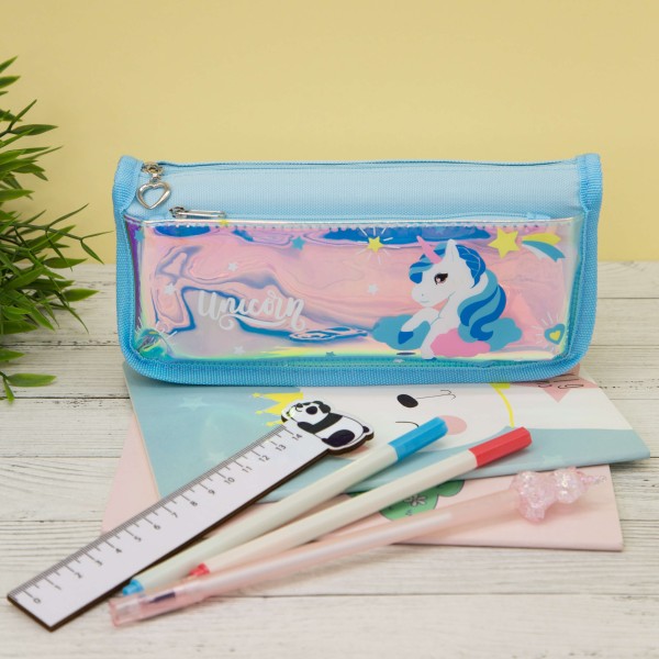Пенал "Colorful unicorn", blue 